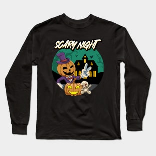 Pumpkin Scary Night Long Sleeve T-Shirt